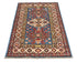 2x3 Blue Kazak Afghan Hand Knotted Wool Area Rug